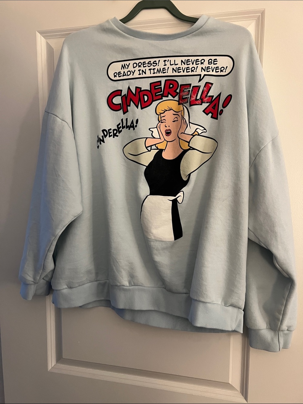 Cinderella Graphic Sweatshirt - Light Blue Women’s Pullover